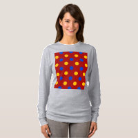Rot Blau Gelb Polka Punkte Design