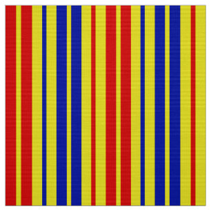Rot Blau Gelb Streifen Muster Design  Stoff