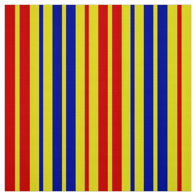 Rot Blau Gelb Streifen Muster Design  Stoff (Muster)