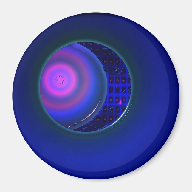 Rot Blau Grosgrain Magnet (Vorne)