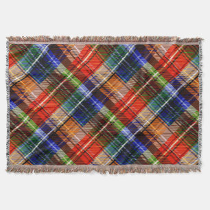 Rot Blau Grün Gelb Kariert Tartan Design Decke