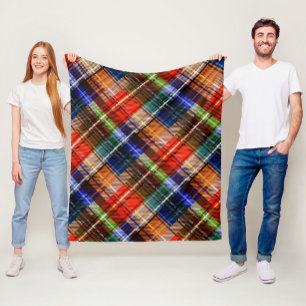 Rot Blau Grün Gelb Kariert Tartan Design Fleecedecke
