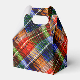 Rot Blau Grün Gelb Kariert Tartan Design  Geschenkschachtel