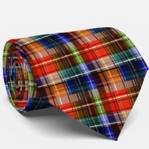 Rot Blau Grün Gelb Kariert Tartan Design Krawatte