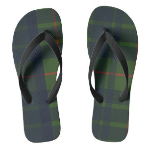Rot Blau Grün Tartan Karo Schottischer Karo Flip Flops