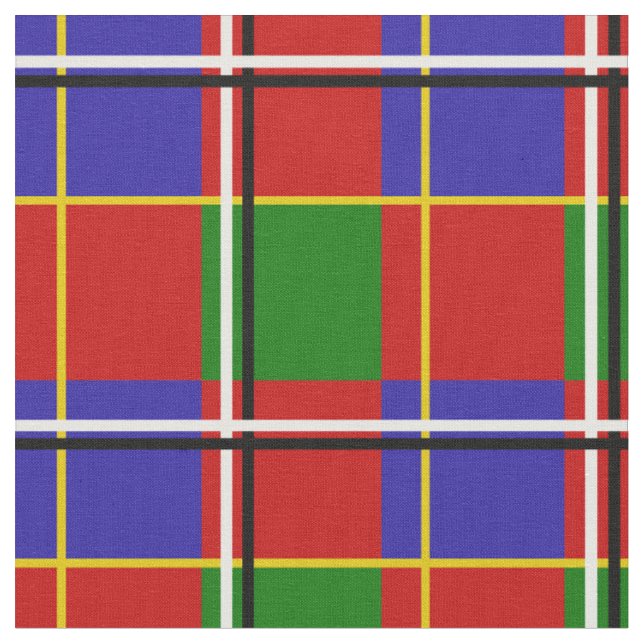 Rot Blau Grün Tartan Karo  Stoff (Nahaufnahme)