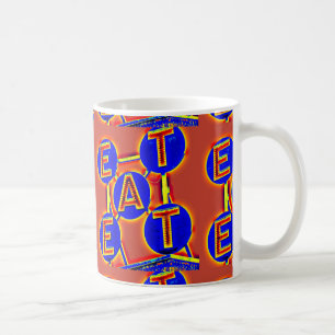 Rot/Blau isst Tasse