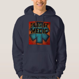 Rot/Blau-Männer-Flugmedizin Hoodie