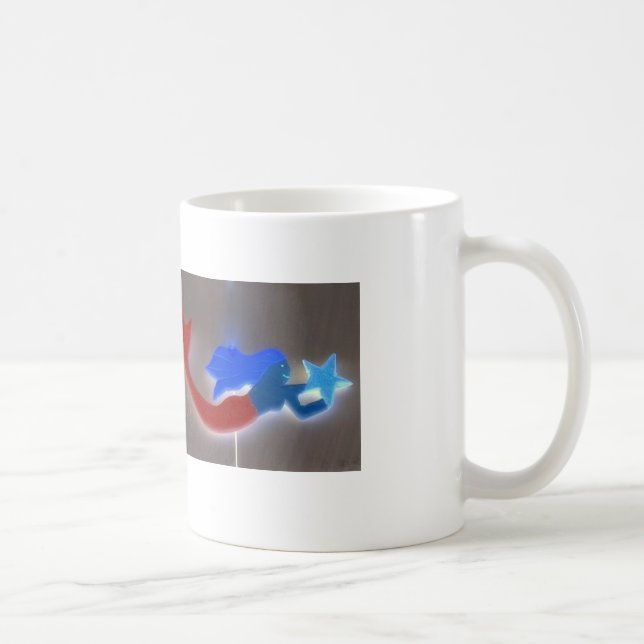 Rot-Blau-Meerjungfrau-Tasse Kaffeetasse (Rechts)