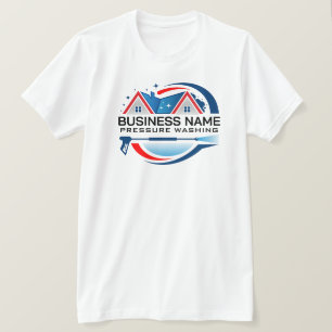 Rot Blau Power Wash Hausreinigungsdienste T-Shirt