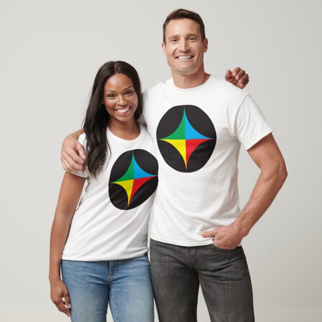 Rot-Blau-Stern T-Shirt (Unisex)