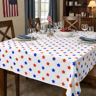 Rot-Blau-Sterne Modernes Muster Tischdecke