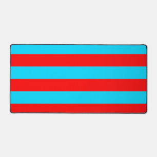 Rot Blau Streifen Design Schreibtischunterlage