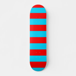 Rot Blau Streifen Design Skateboard