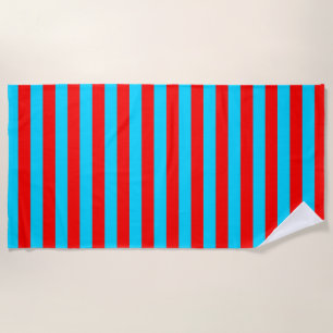 Rot Blau Streifen Design Strandtuch