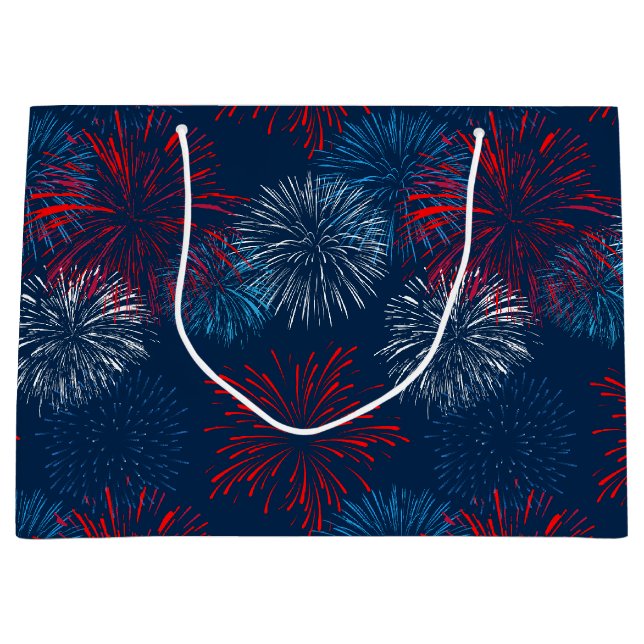 Rot-Blau- und Weißfeuerwerk Große Geschenktüte (Vorderseite)