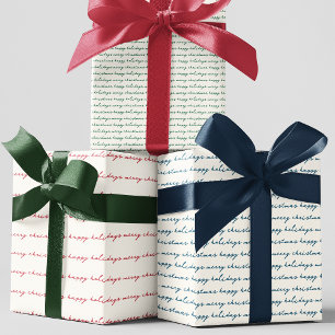 Rot-Blau-Urlaub Geschenkpapier Set