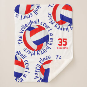 Rot-Blau-Volleyballplatz Sherpadecke