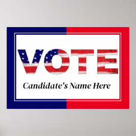 Rot/Blau wählen Poster