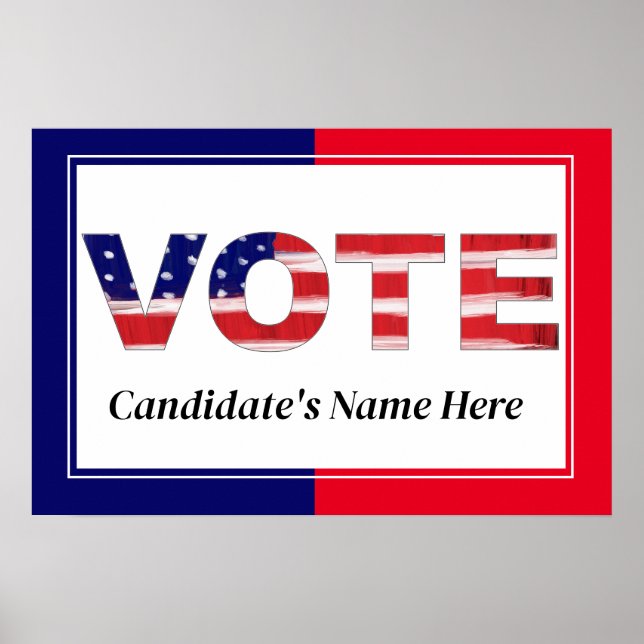 Rot/Blau wählen Poster (Vorne)