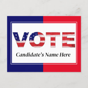 Rot/Blau wählen Postkarte