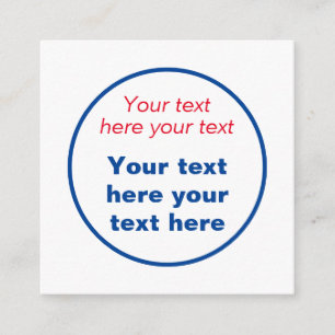 Rot blau Weiß Ihr Text hier ersetzen Slogan Begleitkarte