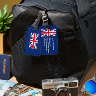 Rot Blau Weiß Vereinigtes Königreich Flagge Britis Gepäckanhänger