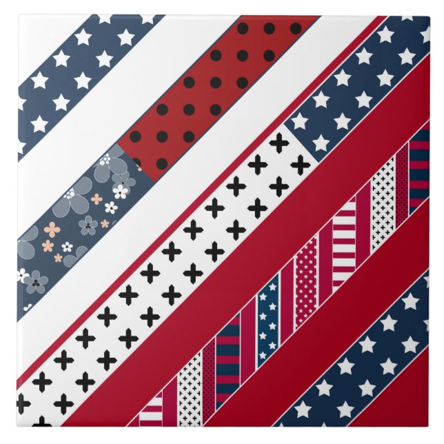 Rot-blau-weiße nationale Patriotische Hintergrund. Fliese (Vorderseite)