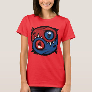 Rot-Blau-Yin-Yang-Drachen T-Shirt