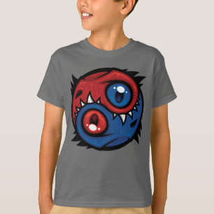 Rot-Blau-Yin-Yang-Drachen T-Shirt