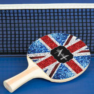 Rot-blaue Glitzern, Monogram Tischtennis Schläger