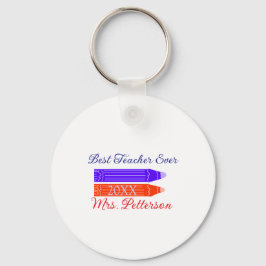 Rot-blaue Stifte, die die beste Lehrerin je geben, Schlüsselanhänger