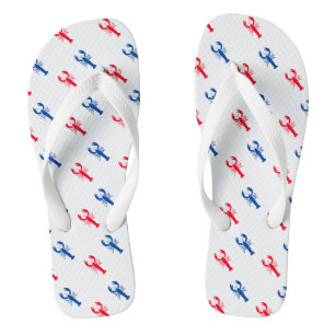 Rot-blaues Hummermuster Patriotic Beach Tow Flip Flops