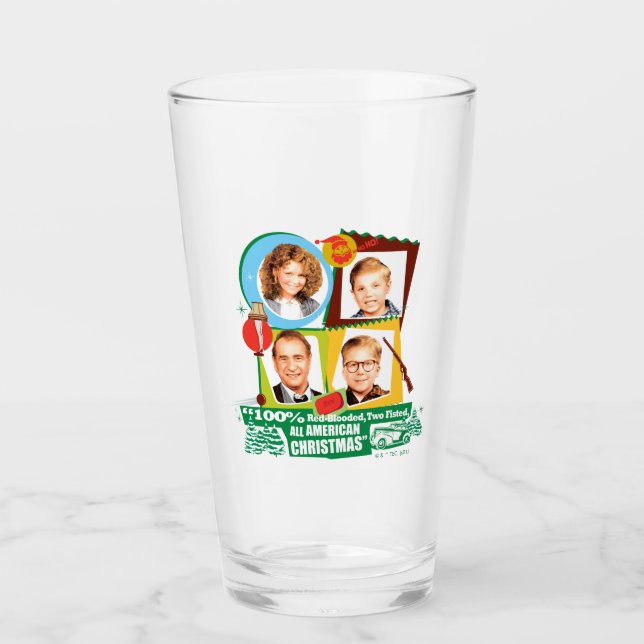 rot blutbedacht, zwei Fisted, ganz amerikanisch We Glas (Vorderseite)