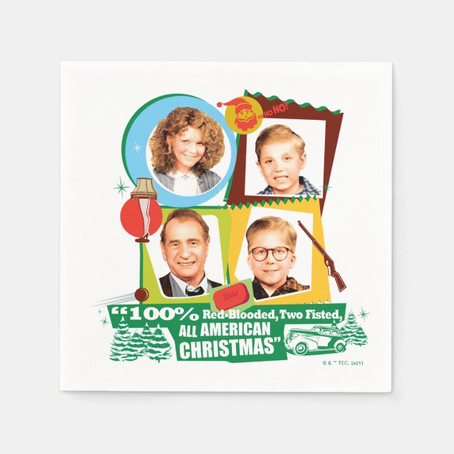 rot blutbedacht, zwei Fisted, ganz amerikanisch We Serviette (Vorderseite)