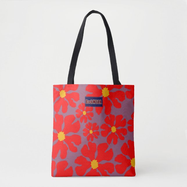Rot-Blüten-moderner Designer-Taschen-Kauf online (Vorderseite)