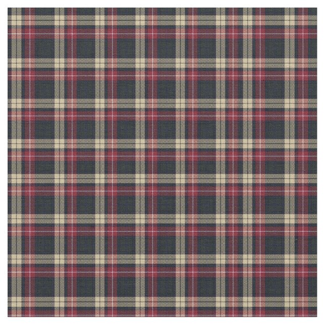 Rot, braun Kariert, Schwarzer Tartan; Muster Stoff (Nahaufnahme)