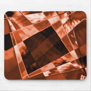 Rot-braunes, schmales Quadrat und Rechtecke Mousepad
