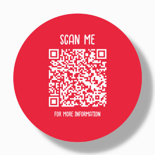 Rot   Business QR Code Scannable Runder Aufkleber