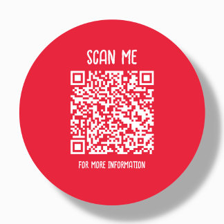 Rot | Business QR Code Scannable Runder Aufkleber