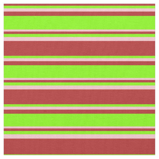 Rot-, Chartreuse- und rosa-Muster Stoff (Nahaufnahme)