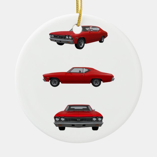 Rot Chevelle 1968 SS: Keramikornament (Vorne)