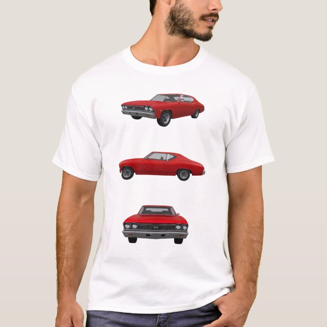 Rot Chevelle 1968 SS: T-Shirt (Vorderseite)