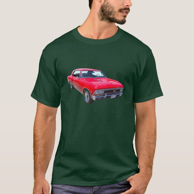 Rot Chevy 1966 Chevelle SS 396 T-Shirt (Vorderseite)