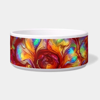 Rot | Chic Faux-Opal Keramik Haustier Napf