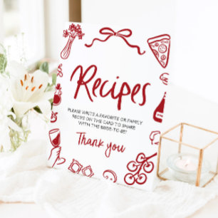 Rot Das ist Amore Whimsical italienische Rezepte D Sockelschild