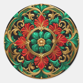 Rot-Dekorationsticker Runder Aufkleber