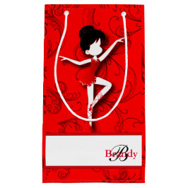 Rot | der Ballerina-Puppen-| des Ballett-| Kleine Geschenktüte