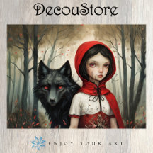 Rot & der Wolf Dekoupage