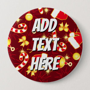 Rot - Die Mütze des Weihnachtsmanns Button
